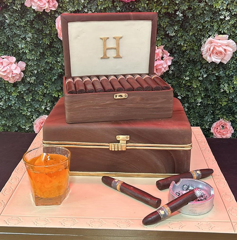 Grooms Cake. Cigar Box