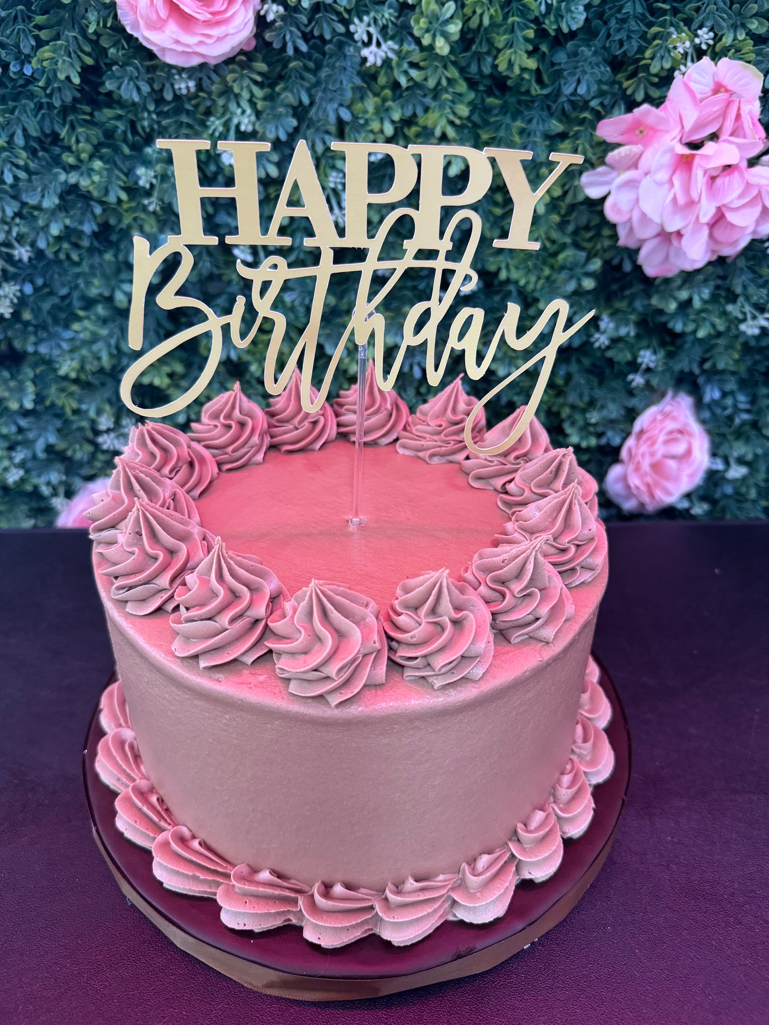 SIMPLE BIRTHDAY CAKE WITH CAKE TOPPER simple-birthday-cake-with-cake-topper