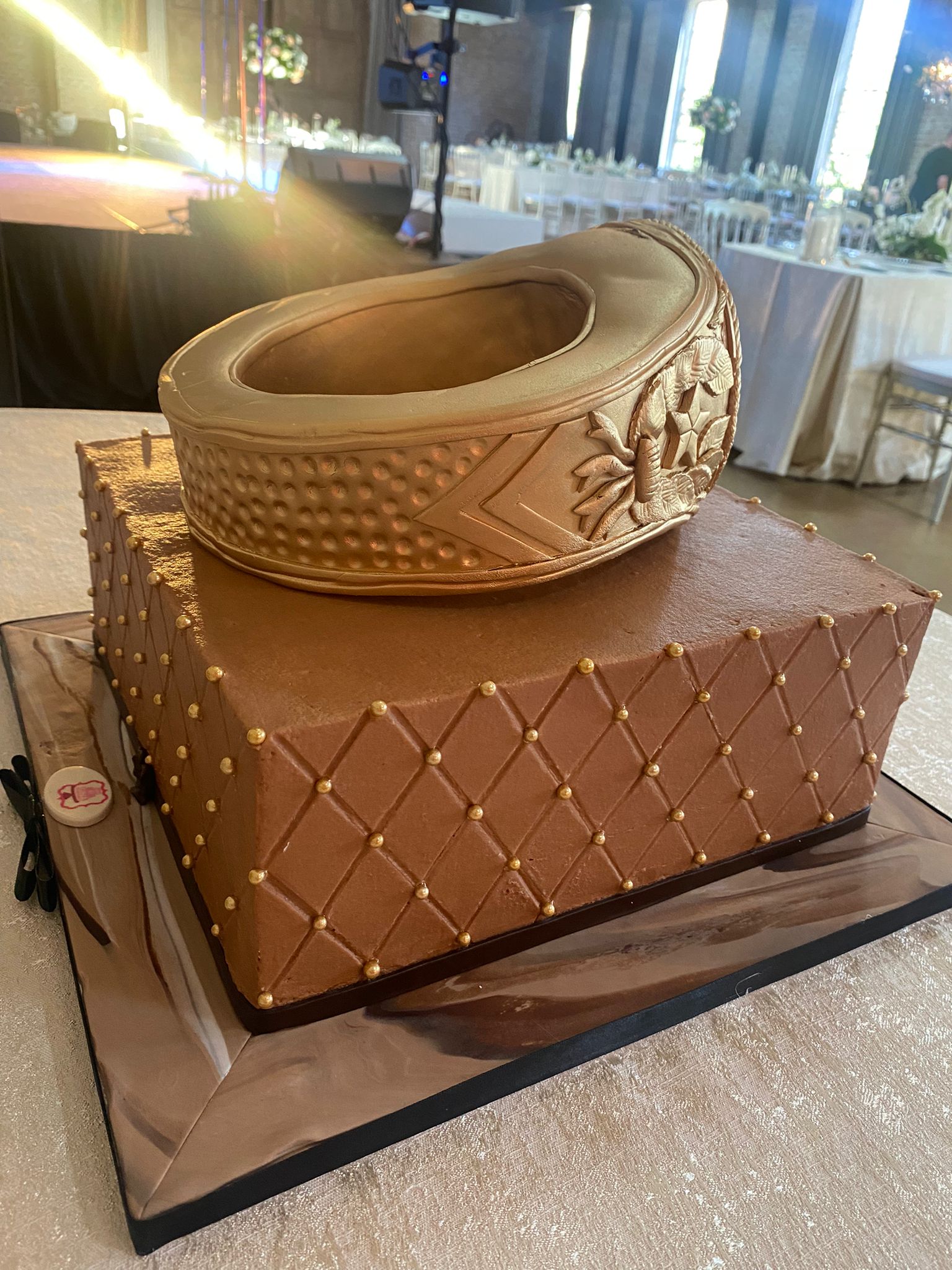 Grooms Cake. A&M Ring Topper