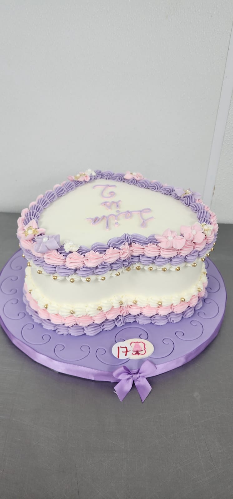 Birthday Cake. Pastel Heart