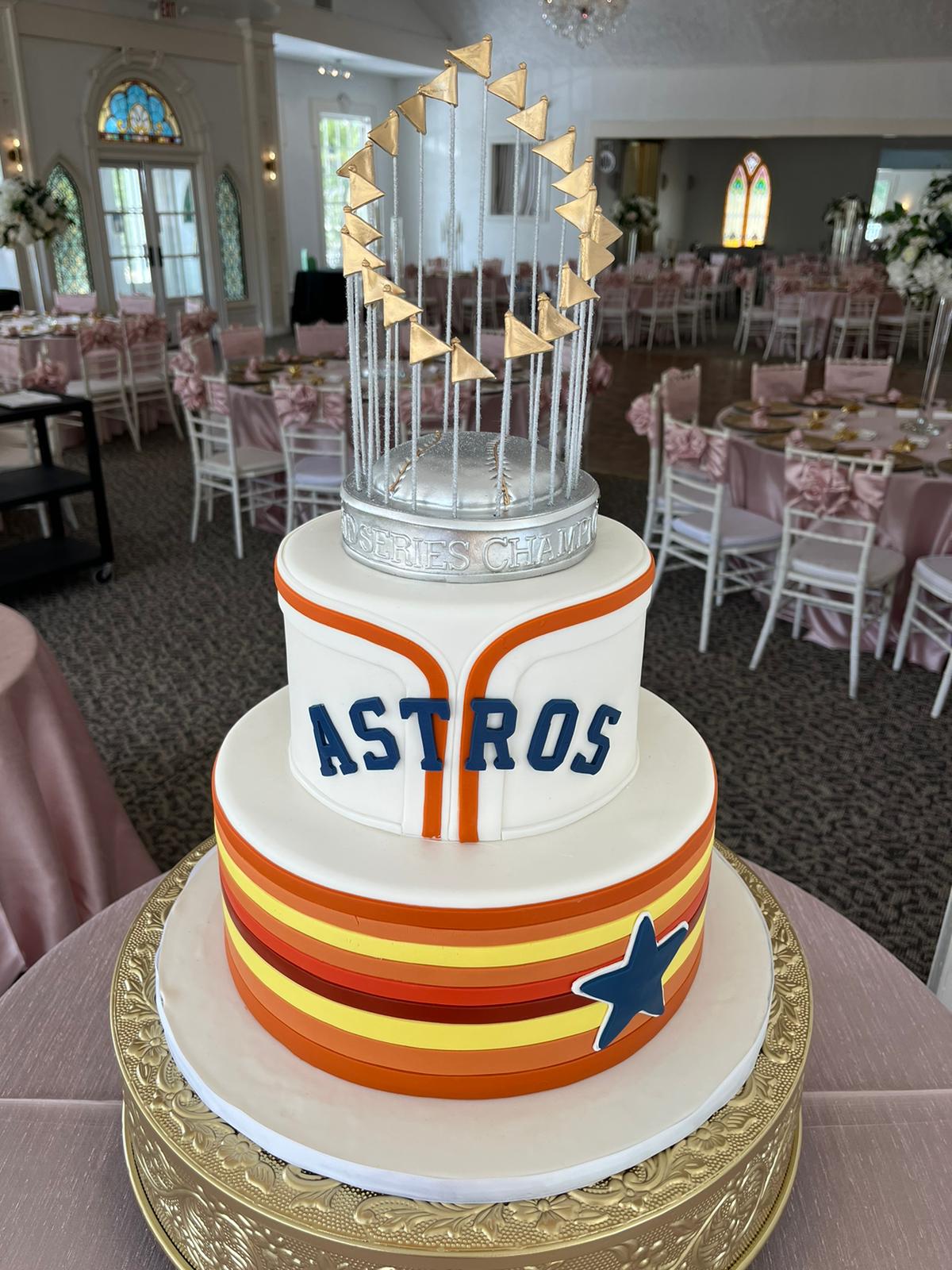 Grooms Cake. Astros Trophy