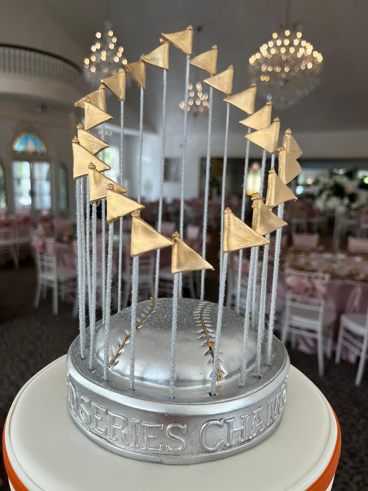 Grooms Cake. Astros Trophy