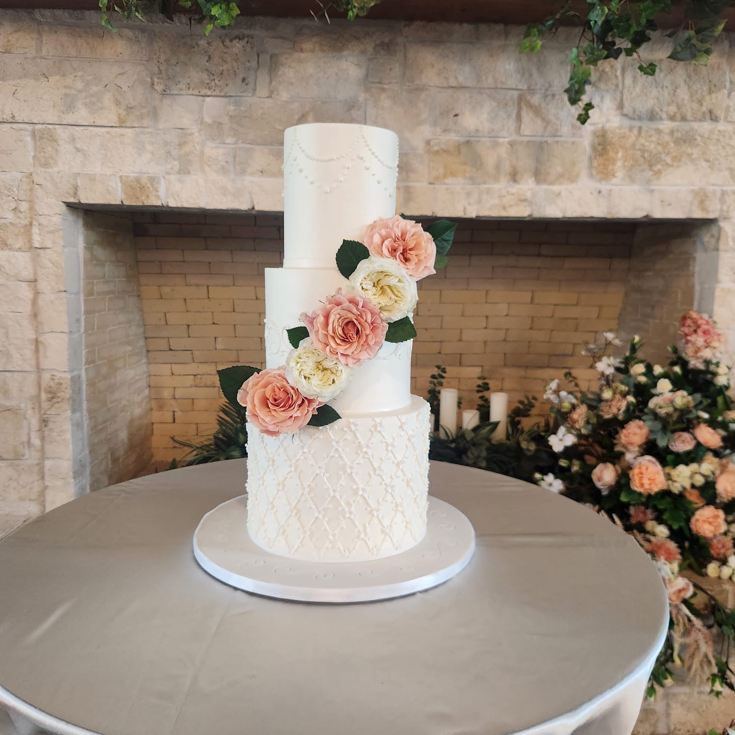 Wedding Cake. Scrolls and Patterns